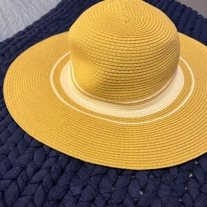 Stylish Yellow and Cream Sun Hat
